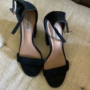 Black suede Steve Madden heels